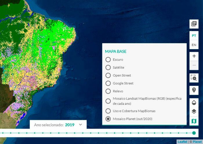 MapBiomas disponibiliza mosaicos de mapas em alta resolução